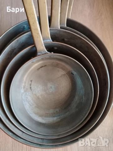 Стари медни тигани,тиган,касерола,тенджера-8бр., снимка 8 - Съдове за готвене - 52234591