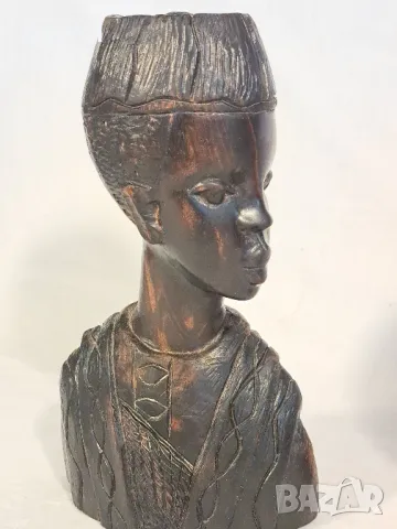 африкански статуетки дърворезба абанос  20/3, снимка 3 - Статуетки - 47795373