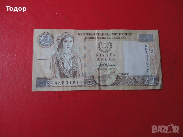1 Паунд 2001 Кипър 9, снимка 2 - Нумизматика и бонистика - 52833515