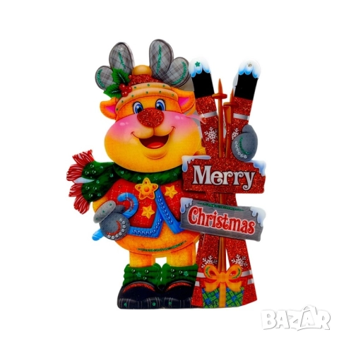 Коледен светещ стикер с 3 режима на светене – 25 см