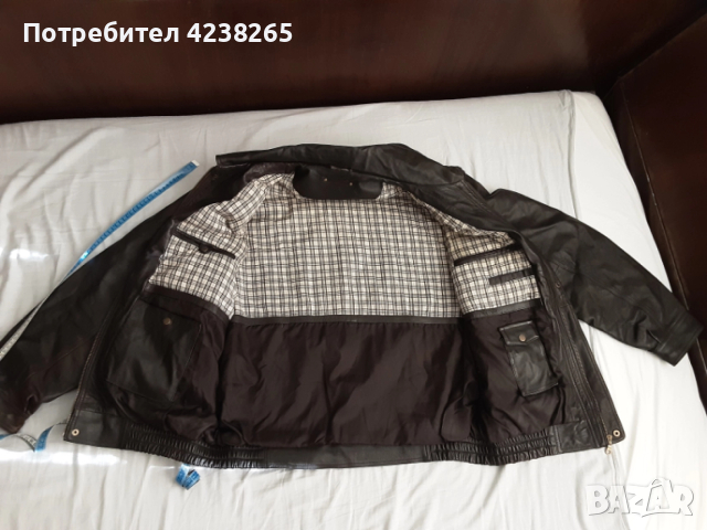 кожено яке - естествено кожа, черно, свалящи се ръкави, снимка 3 - Якета - 52678633