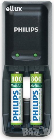 Зарядно у-во Philips MultiLife SCB1240NB 2xAAА 800mAh, снимка 2 - Друга електроника - 37636914