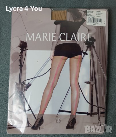 Marie Claire M размер дамски луксозен чорапогащник с розов ръб отзад , снимка 5 - Бельо - 43474017