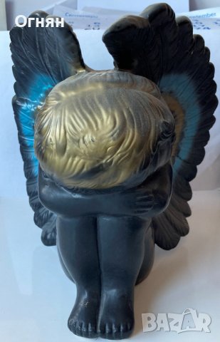 Масивна фигура ангел, гипс, снимка 2 - Антикварни и старинни предмети - 38425982