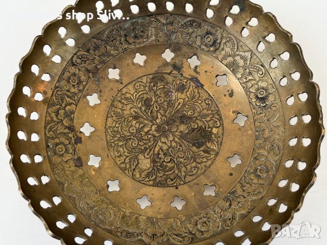 Стара гравирана чиния. №2427, снимка 4 - Колекции - 36936016