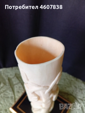 Ваза слонова кост 17 см, снимка 6 - Декорация за дома - 52548046