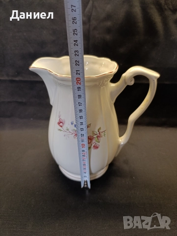 Видинска порцеланова кана 1 л , снимка 4 - Антикварни и старинни предмети - 52919852