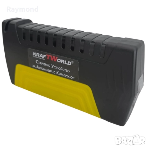 KraftWorld KW-2679 – Джъмп стартер за кола с компресор, фенер и аварийни инструменти 12V, 600A, USB, снимка 5 - Компресори - 51793365