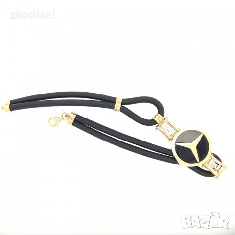 Златна гривна със силикон 10,97гр. 20см. 14кр. проба:585 модел:2836-3, снимка 2 - Гривни - 37383525