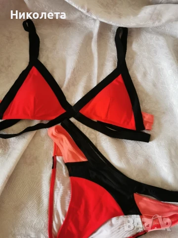 Горнище на бански в червено, снимка 5 - Бански костюми - 50687210