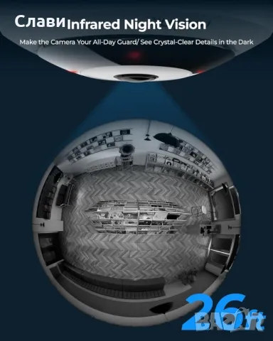 Reolink FE-P 360 панорамна FISHEYE камера с вграден микрофон сирена ,SD карта  , снимка 7 - Камери - 49769274