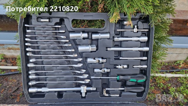 Немско Гедоре - 216 части + ключове 8-22мм, снимка 4 - Куфари с инструменти - 43641957