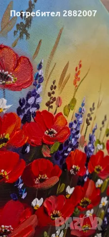 "Алено мечтание" / маслена живопис на платно , снимка 6 - Картини - 48728154