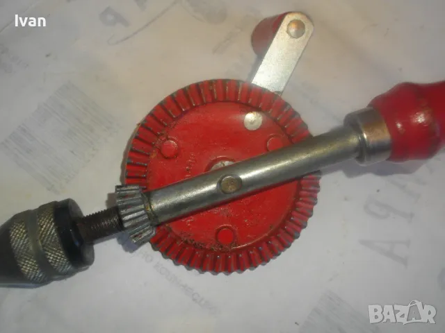 240мм ф10мм ФРГ WEST GERMANYСТАРО КАЧЕСТВО МАЛКА РЪЧНА ДРЕЛКА МАТКАП ПОЧТИ НОВА ОТЛИЧНА, снимка 5 - Други инструменти - 48305576