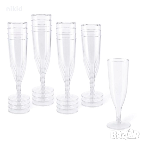 6 бр високи пластмасови чаши висока чаша з шампанско вино еднократна употреба пластмасови полистирен