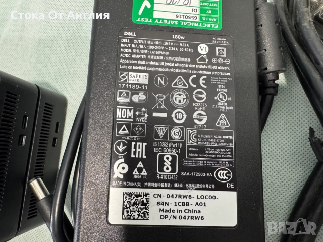 Докинг станция Dell /WD19TB /K20A /180W , снимка 7 - Друга електроника - 52047476