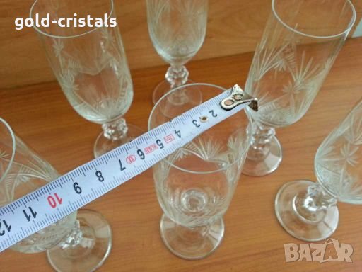  кристални чаши , снимка 4 - Антикварни и старинни предмети - 28433533