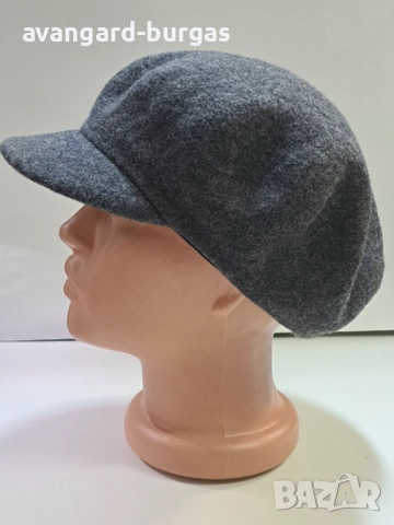 Дамска шапка,вълнен лукс -222 Касторен гонен плат, снимка 2 - Шапки - 52213834