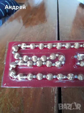 Стар комплект Копринен гердан и обици, снимка 2 - Други ценни предмети - 48619461