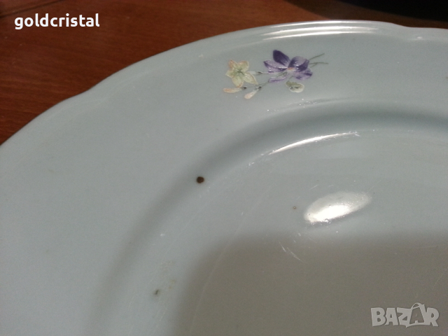 Стар български порцелан чинии плитки , снимка 5 - Антикварни и старинни предмети - 44927727