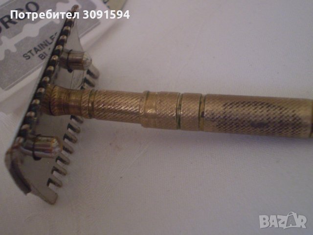 Старинна самобръсначка Gillette от месинг и метал , снимка 6 - Други ценни предмети - 38634159