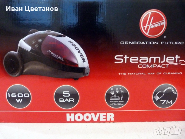 Пaрочистачка Hoover SCM1600 Steamjet Compact 8 в 1 5bar, снимка 15 - Парочистачки и Водоструйки - 52597342