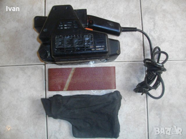 С РЕГУЛАЦИЯ-Black Decker BD83-Немски Професионален-Лентов Шлайф-500 Вата-180м/мин-Отличен-Блек Декер, снимка 2 - Други инструменти - 33138837