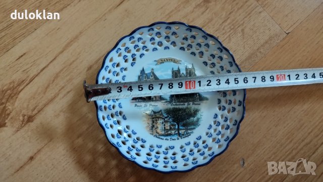 Красива порцеланова чиния от Нант,Франция., снимка 2 - Други стоки за дома - 43834374