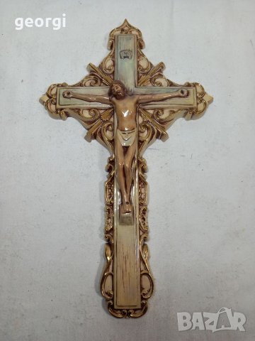 Порцеланов кръст, разпятие, снимка 1 - Декорация за дома - 35606325