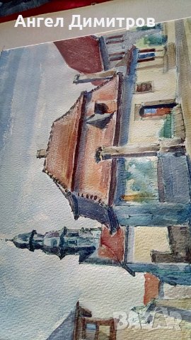 Прекрасна картина акварел 1975 K. Helm, снимка 11 - Картини - 36633286