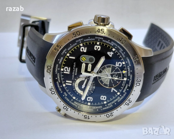 Hamilton Aviation Worldtimer Chrono H767140, снимка 10 - Мъжки - 52405665