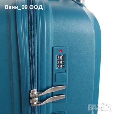 Луксозен куфар в цвят петрол , снимка 4 - Куфари - 43788241