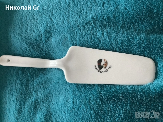 Порцеланова чиния  и шпатула не се използва в подаръчна кутия , снимка 3 - Колекции - 53230217