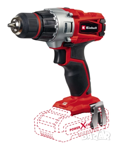 Нова акумулаторна бормашина Einhell TE-CD 18/2 със зарядно и батерия, снимка 2 - Бормашини - 52906439
