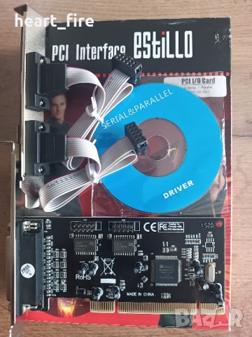 PCI карта за два серийни и един паралелен порт, снимка 1 - Други - 43757313