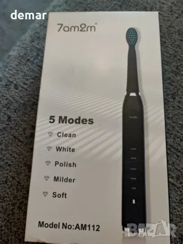 7AM2M звукова електрическа четка за зъби, 6 глави, 5 режима, вграден 2-минутен интелигентен таймер, снимка 10 - Други - 49586590