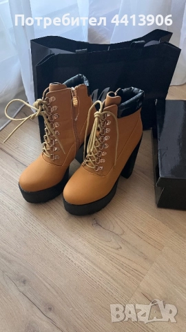 Дамски боти на ток, снимка 2 - Дамски боти - 51798263