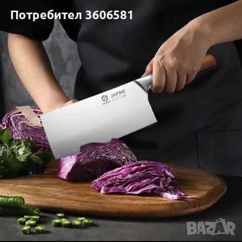 Японски Професионален Кухненски Сатър от неръждаема стомана с оригинална кутия, снимка 5 - Ножове - 45086075