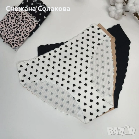 Комплект от 5 броя безшевни памучни бикини , снимка 5 - Бельо - 53081198