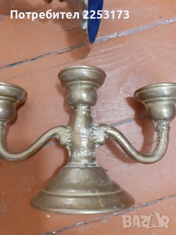 Стари месингови свещници, снимка 4 - Декорация за дома - 43060839