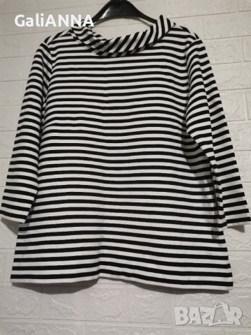 ЕЛЕГАНТНА ТУНИКА РАЕ В ЧЕРНО И БЯЛО 2XL, снимка 3 - Туники - 38719764