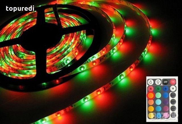 LED RGB цветна диодна лента 5м, снимка 2 - Лед осветление - 28078016