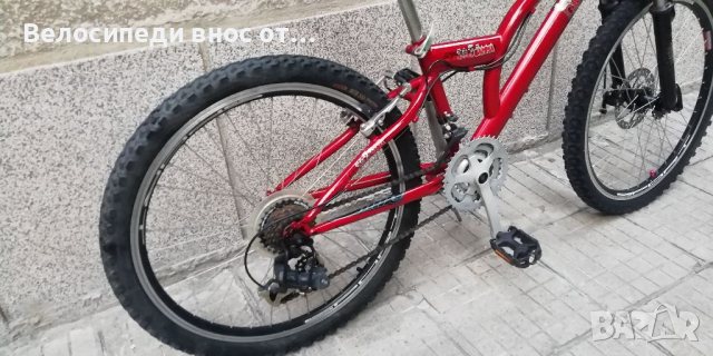 Велосипед колело 24цола 18ск преден амортисьор аиро капки предна дискова спирачка технически ок , снимка 10 - Велосипеди - 36414180
