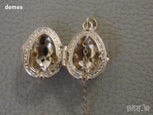 Фино дамско колие с висулка- Яйце Фаберже, ново, снимка 5 - Колиета, медальони, синджири - 53089438