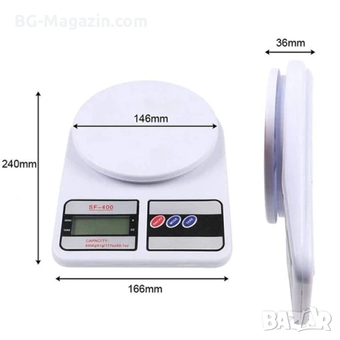 Кухненска електронна везна дигитален кантар до 10 кг за храна кафе плодове и зеленчуци кухненска, снимка 3 - Везни - 50921474