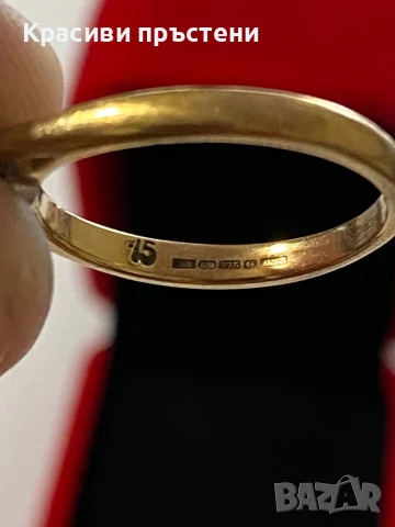 Златен дамски пръстен с Диамант/Брилянт, снимка 3 - Пръстени - 50926093