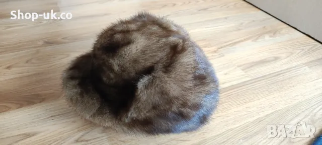 Шапка от естествен косъм с козирка , снимка 3 - Шапки - 48789428