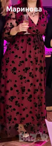 Официална рокля бордо, снимка 3 - Рокли - 48687977