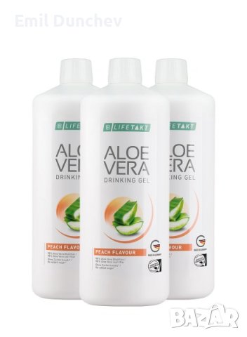 Aloe Vera Гел за пиене с вкус на праскова, троен комплект, снимка 1 - Хранителни добавки - 43094015