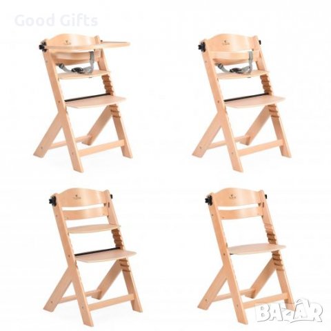 2в1 ДЕТСКИ ДЪРВЕН СТОЛ ЗА ХРАНЕНЕ NUTTLE НАТУРАЛЕН, снимка 2 - Други - 38600727